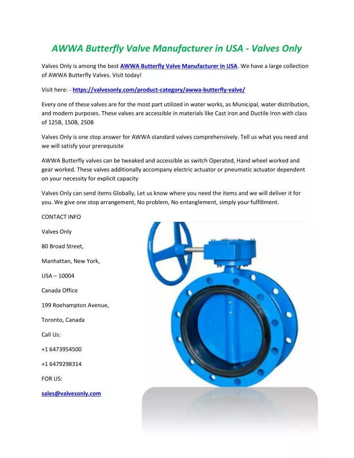 awwa butterfly valve manufacturer in usa valves