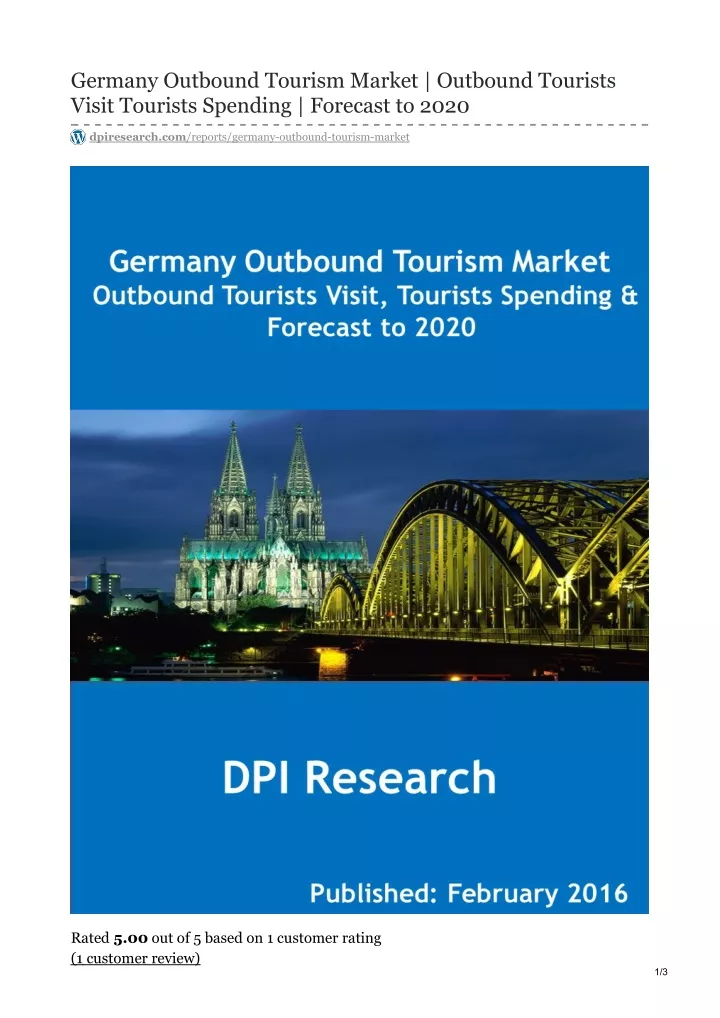 germany outbound tourism market outbound tourists