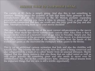 include these to your movie listing