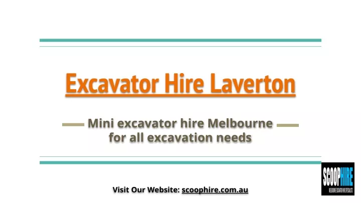 excavator hire laverton