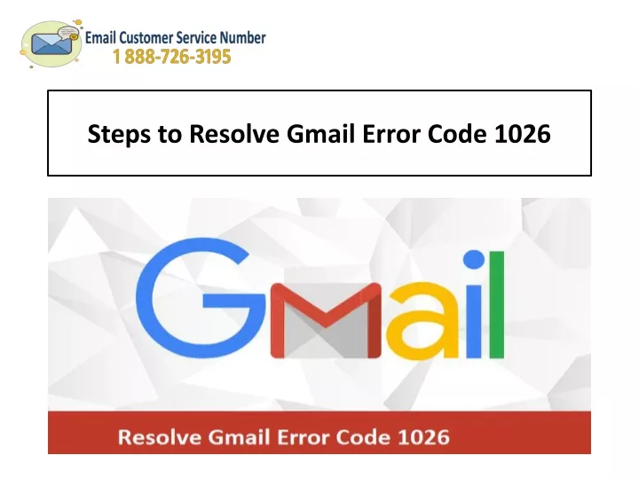 steps to resolve gmail error code 1026