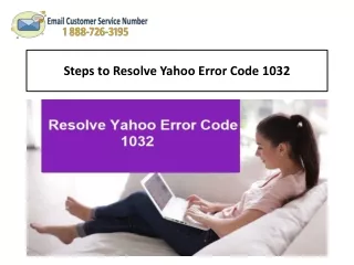 steps to resolve yahoo error code 1032