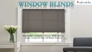 Best Manual Window Blinds Supplier in Singapore