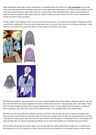 bts clothing: A Simple Definition