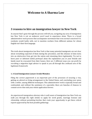 3 reasons to hire an immigration lawyer in New York