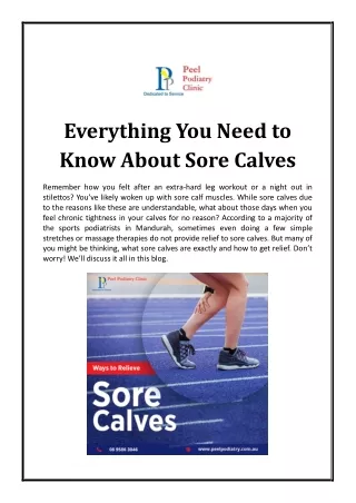 everything you need to know about sore calves