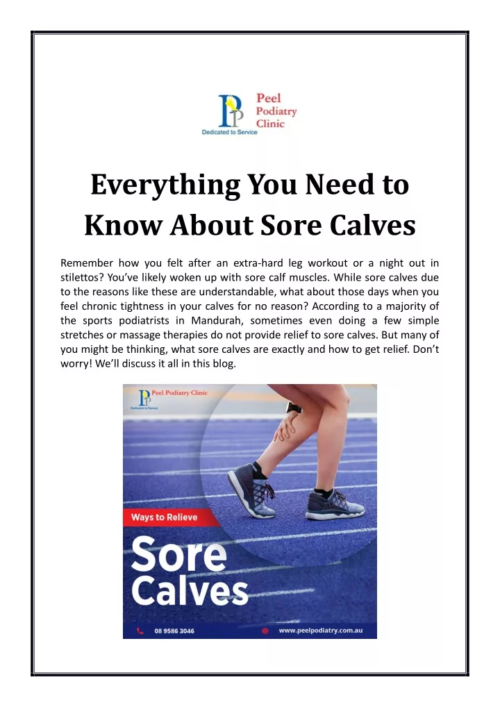 everything you need to know about sore calves