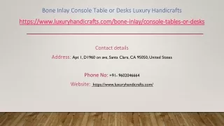 bone inlay console table or Desks