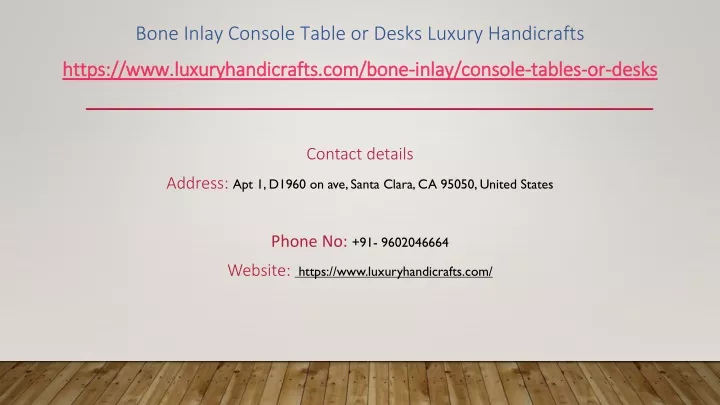 bone inlay console table or desks luxury