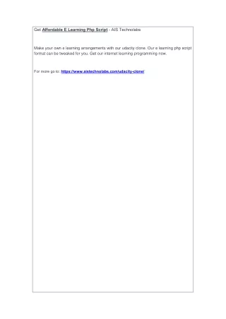 get affordable e learning php script