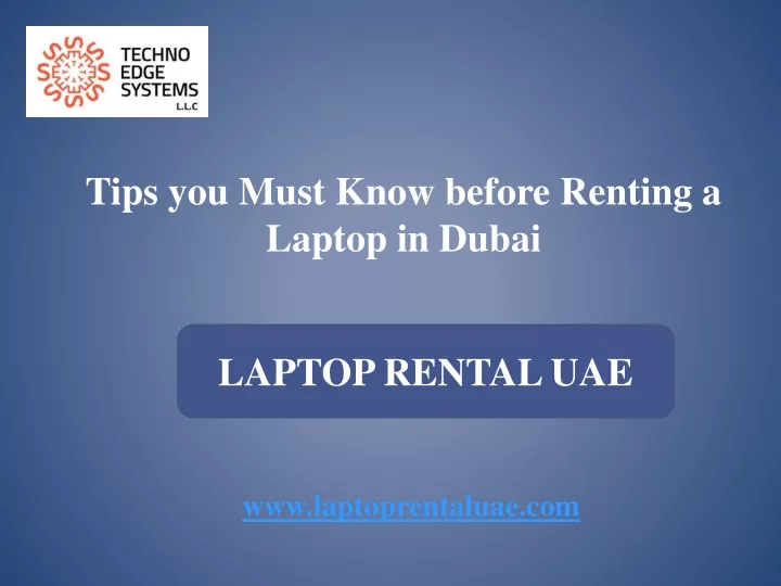 tips you must know before renting a laptop