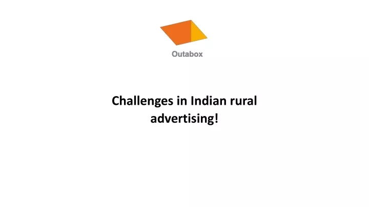 challenges in indian rural advertising
