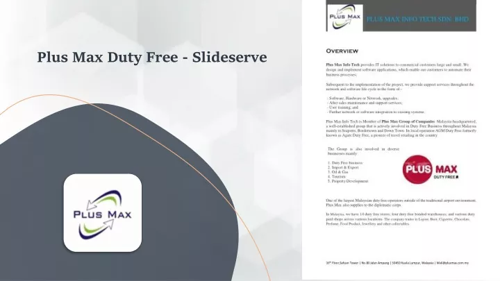 plus max duty free slideserve