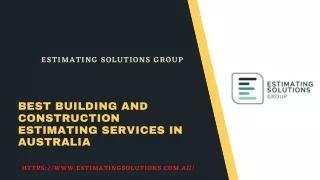 Best Building and Construction Estimating Services in Australia