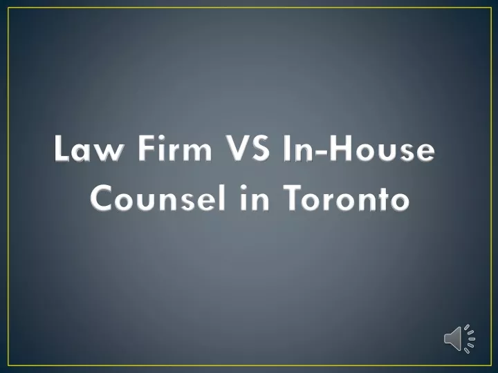 law firm vs in house counsel in toronto