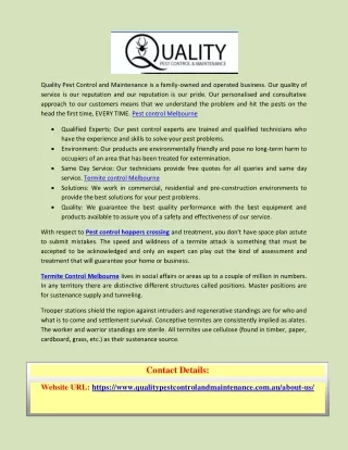 quality pest control and maintenance is a family