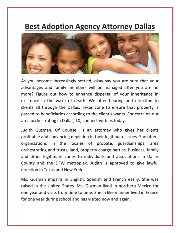 best adoption agency attorney dallas