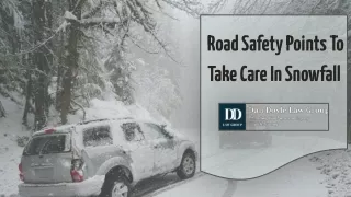 road safety points to take care in snowfall
