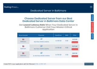 Baltimore Dedicated Server