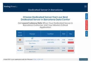 Barcelona Dedicated Server
