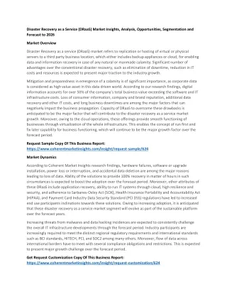 disaster recovery as a service draas market