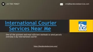 International Courier Services Near Me