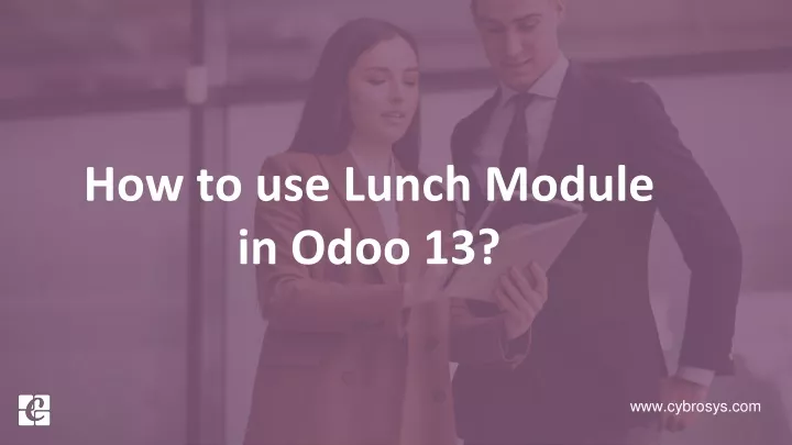 how to use lunch module in odoo 13