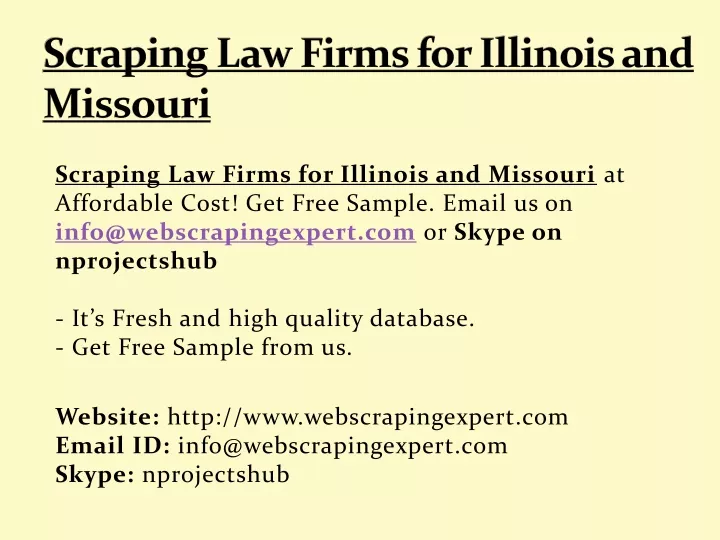 scraping law firms for illinois and missouri