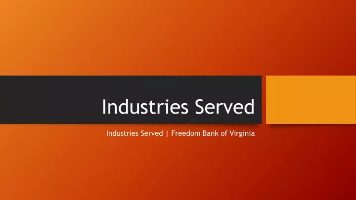 industries served