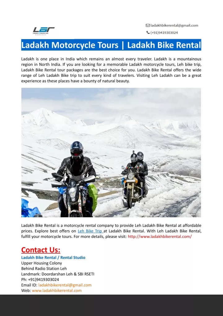 ladakh motorcycle tours ladakh bike rental