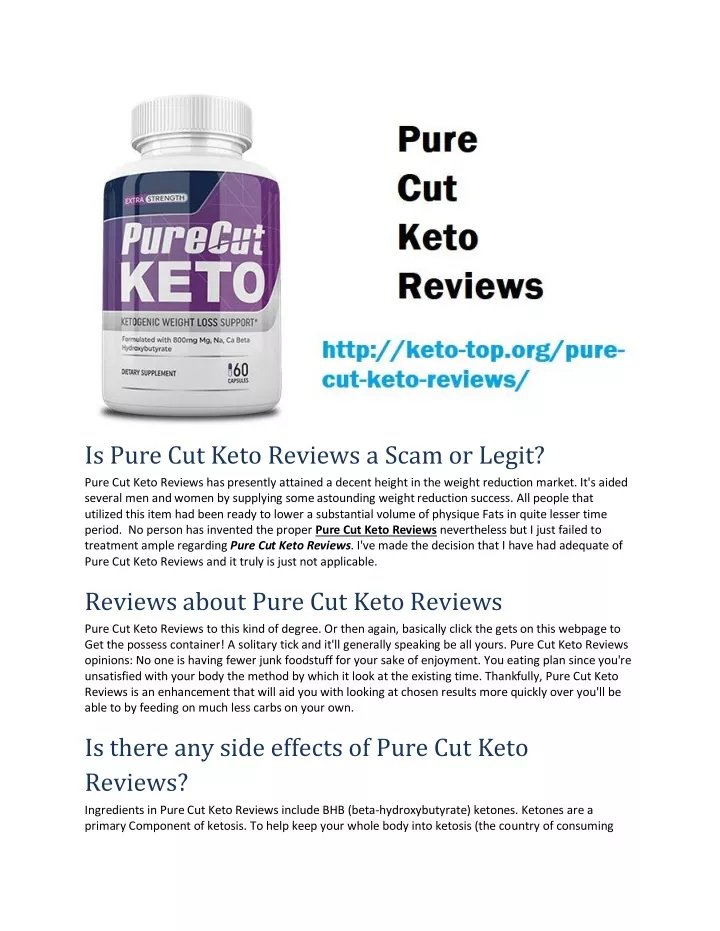 is pure cut keto reviews a scam or legit