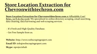 store location extraction for chevronwithtechron com