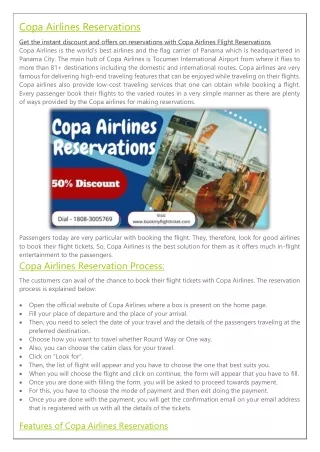Copa Airlines Change flight fees