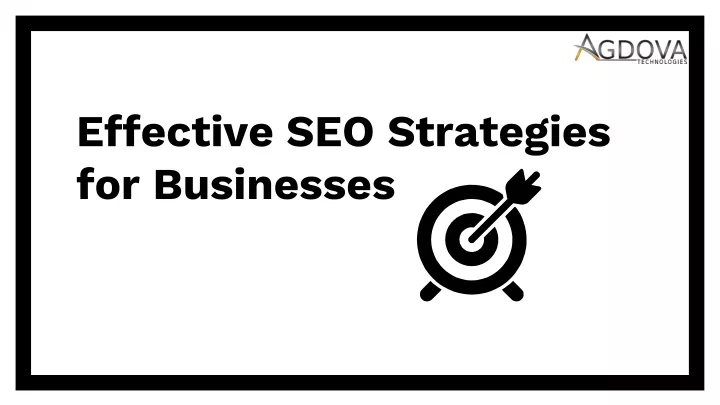 effective seo strategies for businesses