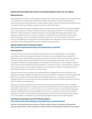 hyperlocal services market size share trends