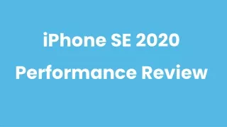 iphone se 2020 performance review