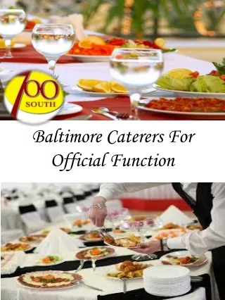 Baltimore Caterers For Official Function