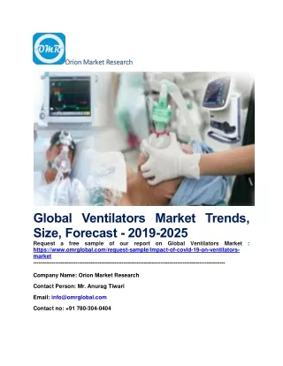 Global Ventilators Market Trends, Size, Forecast - 2019-2025