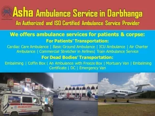 asha ambulance service in darbhanga an authorized