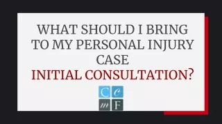 what should i bring to my personal injury case