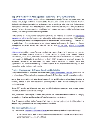 top 20 best project management software