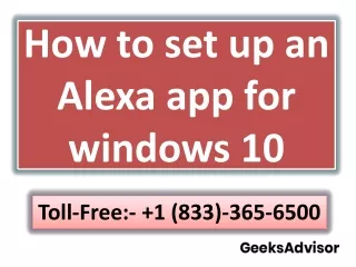 How to set up an Alexa app for windows 10