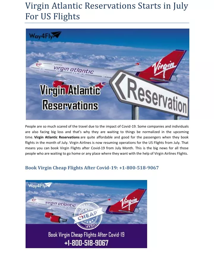 virgin atlantic reservations starts in july