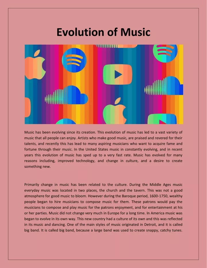 evolution of music