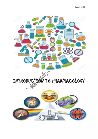 Introduction to Pharmacology