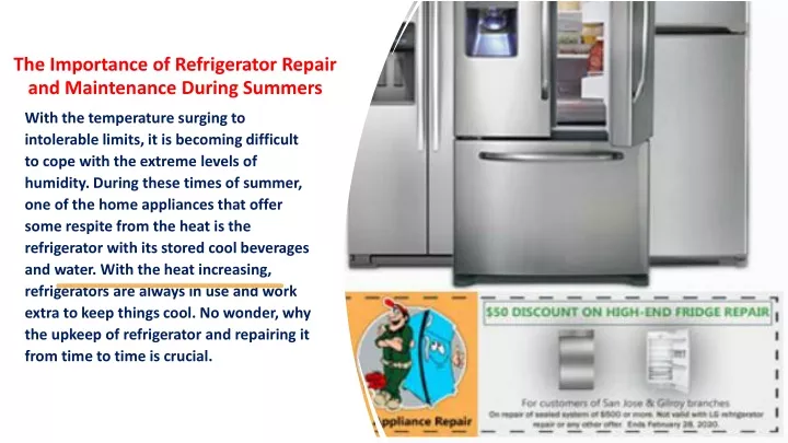 the importance of refrigerator repair and maintenance during summers