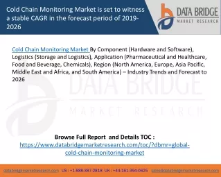 cold chain monitoring market is set to witness