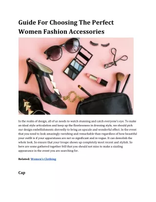 The Perfect Women Fashion Accessories
