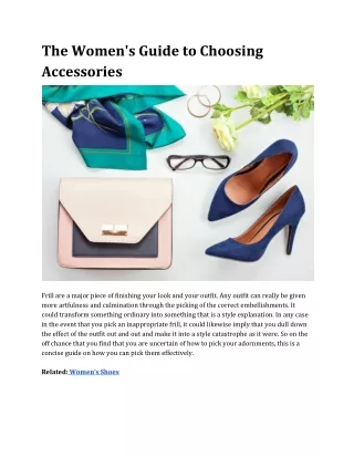 The Women's Guide to Choosing Accessories