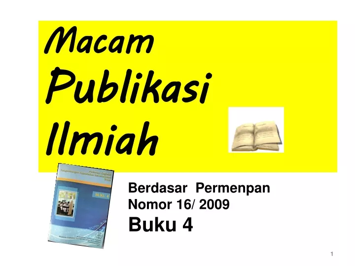 macam publikasi ilmiah